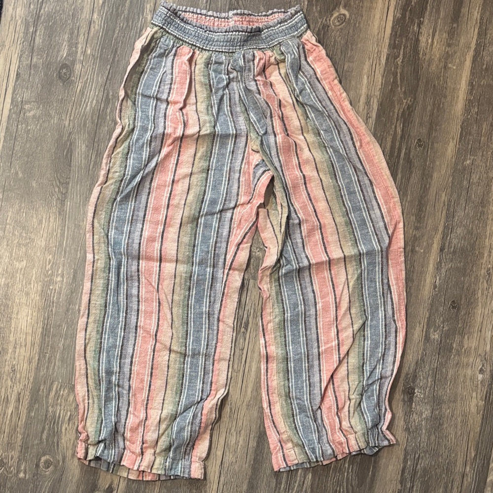 DREW Multicolor Striped Line Wide Leg Pants